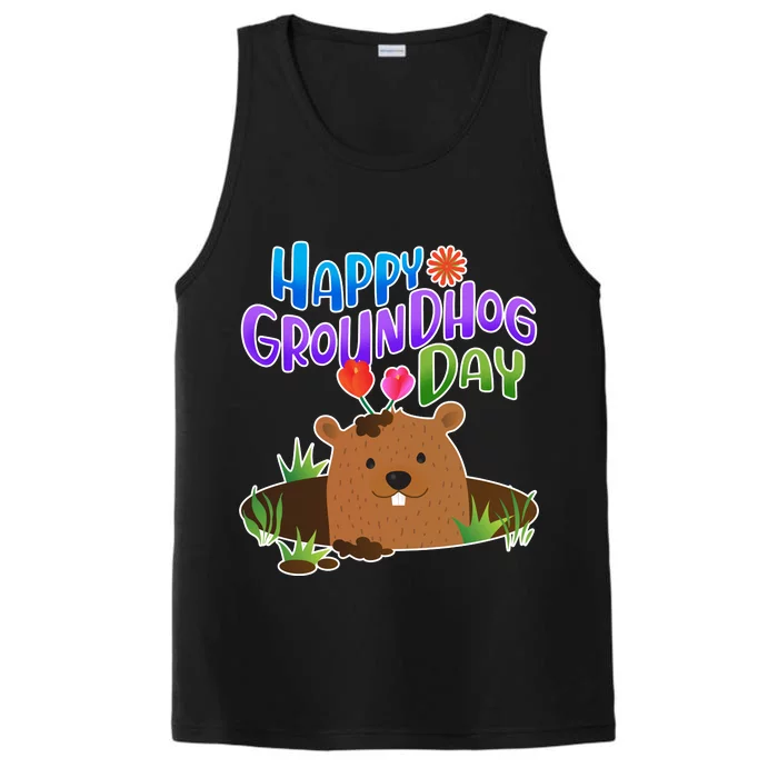 Happy Groundhog Day Performance Tank