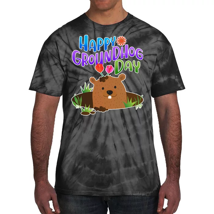 Happy Groundhog Day Tie-Dye T-Shirt