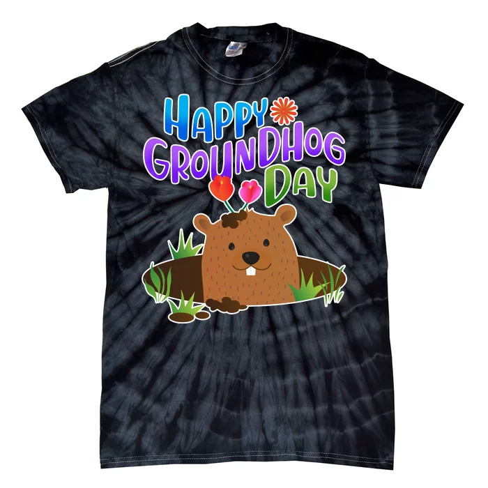 Happy Groundhog Day Tie-Dye T-Shirt