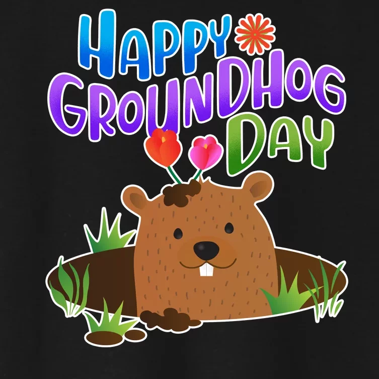 Happy Groundhog Day Women's Crop Top Tee