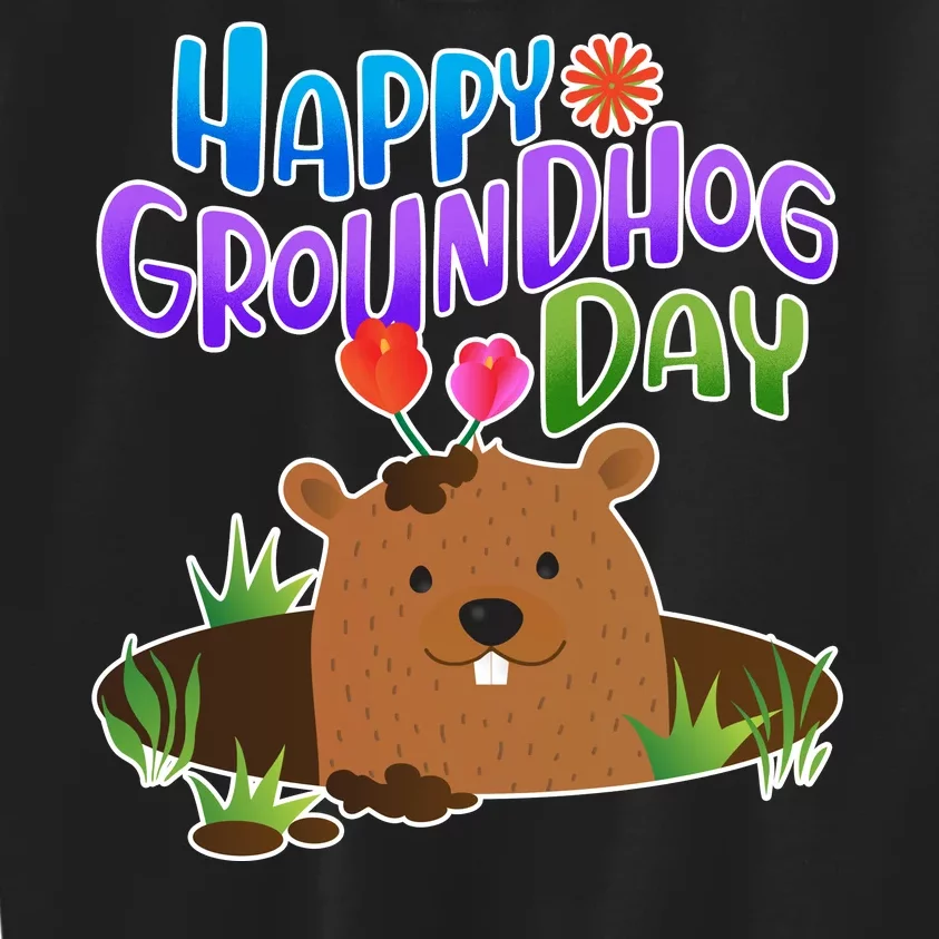 Happy Groundhog Day Kids Sweatshirt