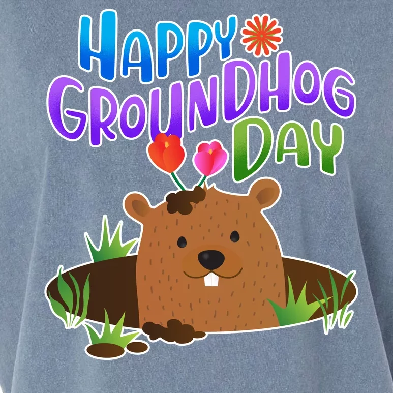 Happy Groundhog Day Garment-Dyed Women's Muscle Tee