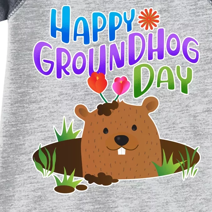 Happy Groundhog Day Infant Baby Jersey Bodysuit