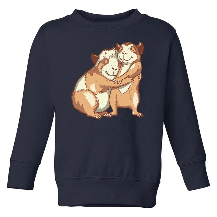 Happy Guinea Pigs Hugging Toddler Sweatshirt