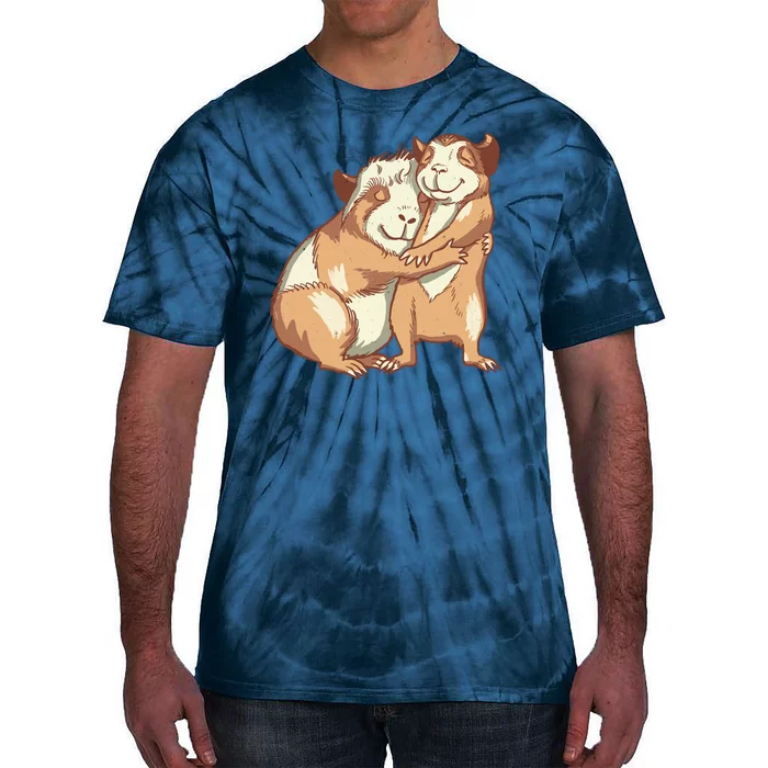 Happy Guinea Pigs Hugging Tie-Dye T-Shirt