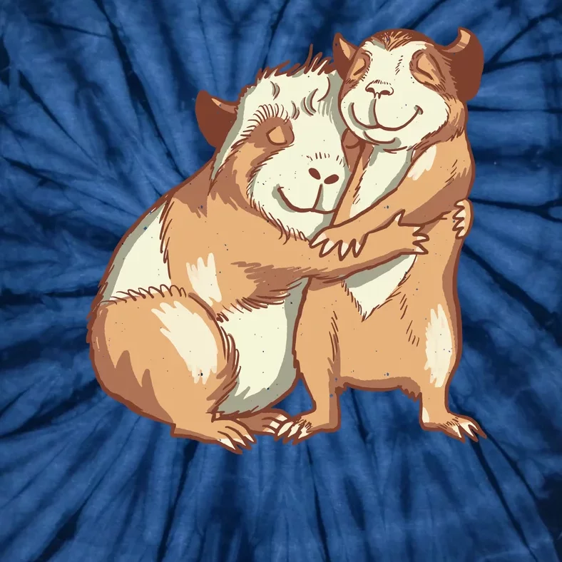 Happy Guinea Pigs Hugging Tie-Dye T-Shirt