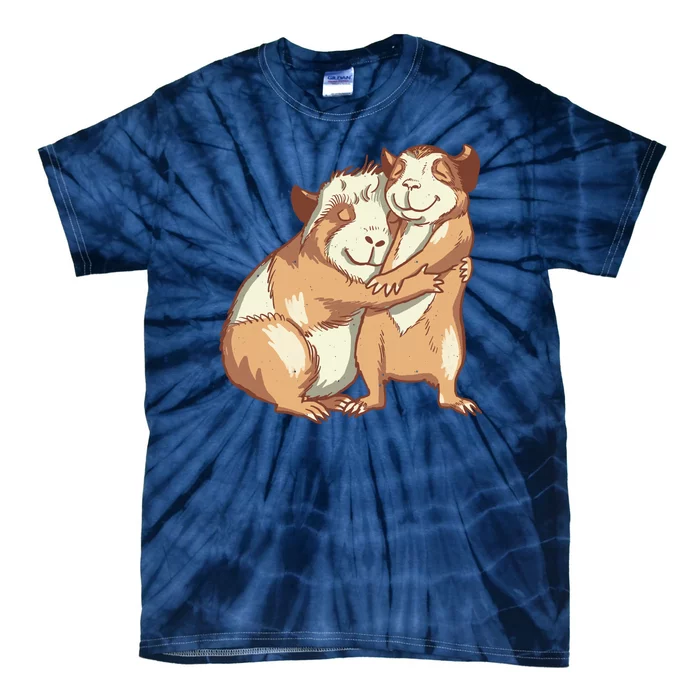 Happy Guinea Pigs Hugging Tie-Dye T-Shirt