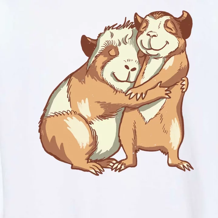 Happy Guinea Pigs Hugging Garment-Dyed Sweatshirt