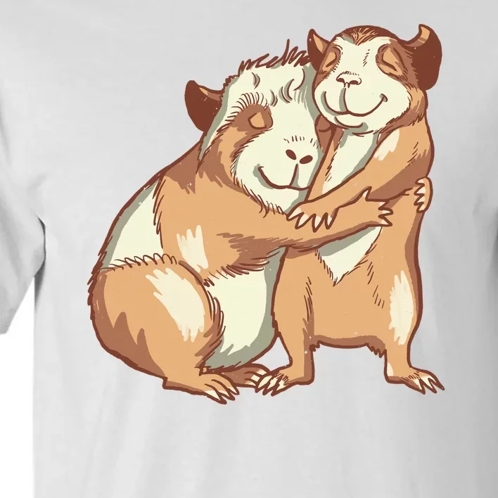 Happy Guinea Pigs Hugging Tall T-Shirt