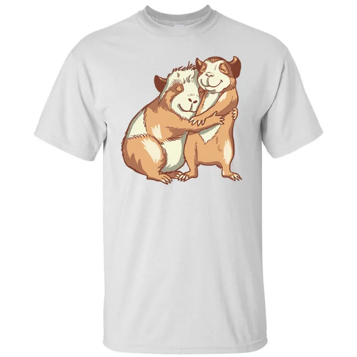 Happy Guinea Pigs Hugging Tall T-Shirt