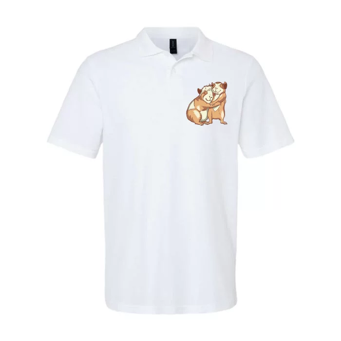 Happy Guinea Pigs Hugging Softstyle Adult Sport Polo