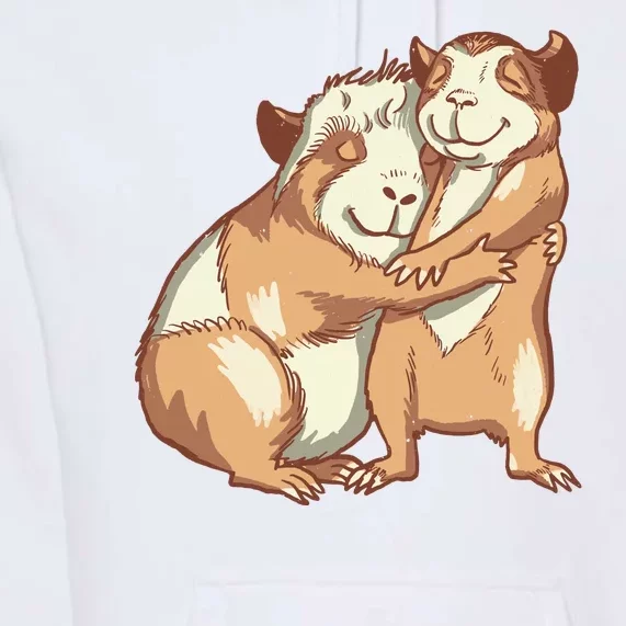 Happy Guinea Pigs Hugging Premium Hoodie