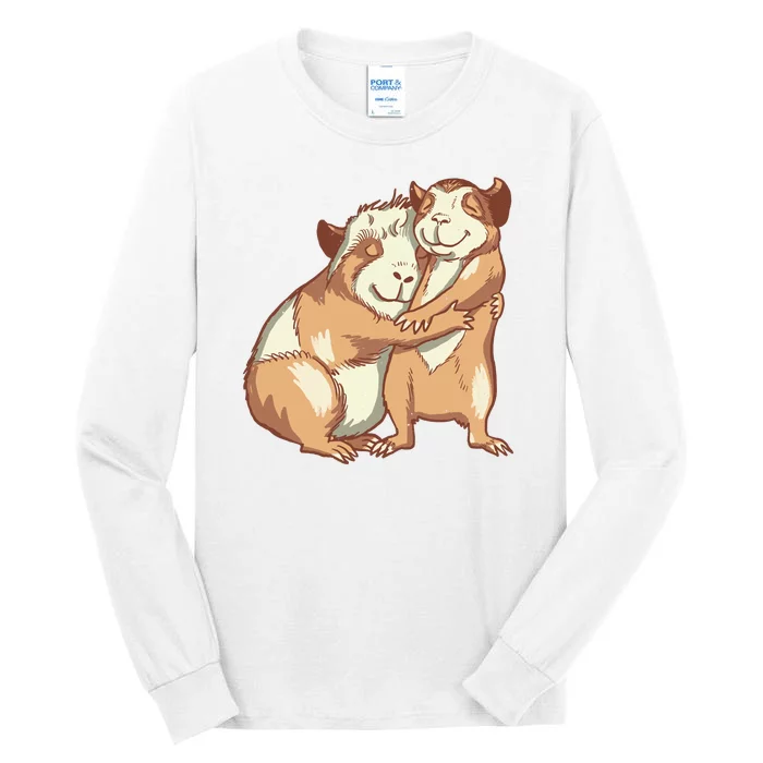 Happy Guinea Pigs Hugging Tall Long Sleeve T-Shirt