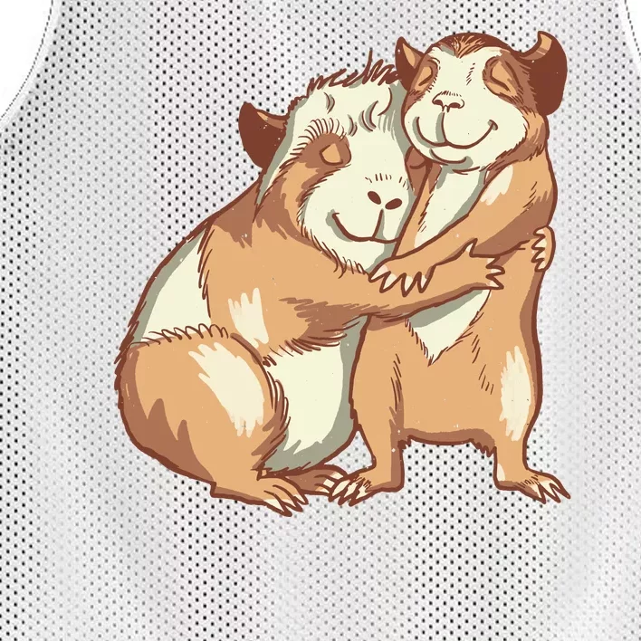 Happy Guinea Pigs Hugging Mesh Reversible Basketball Jersey Tank