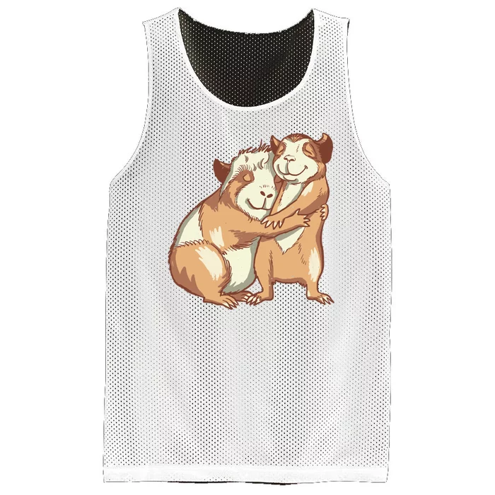 Happy Guinea Pigs Hugging Mesh Reversible Basketball Jersey Tank