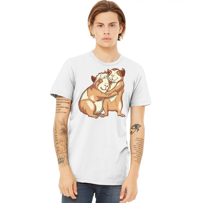 Happy Guinea Pigs Hugging Premium T-Shirt