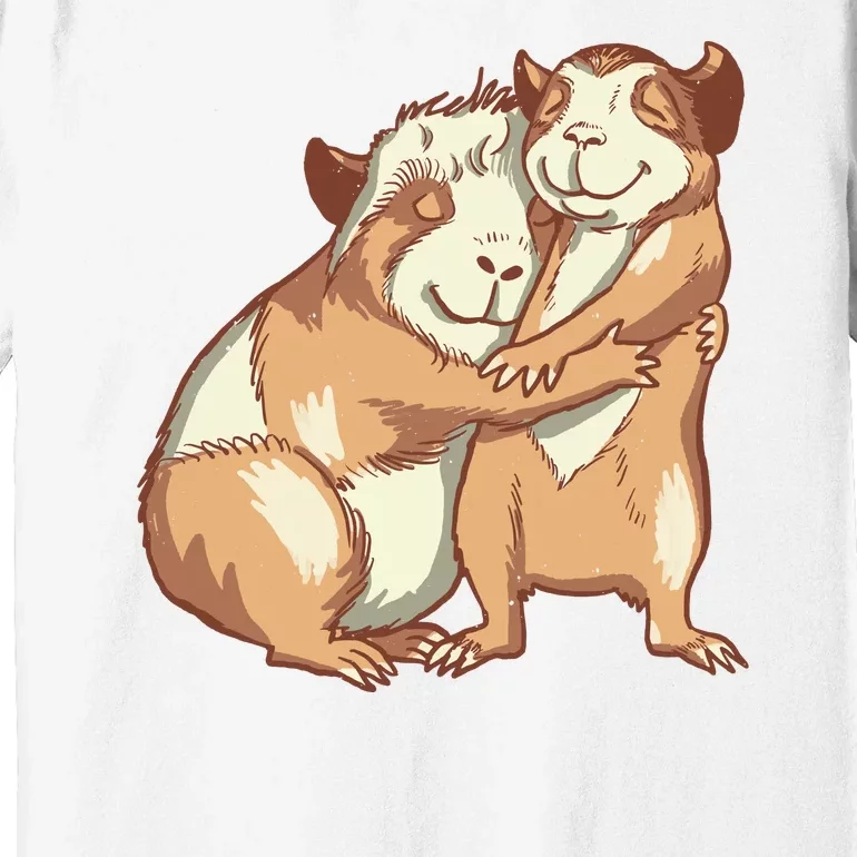 Happy Guinea Pigs Hugging Premium T-Shirt