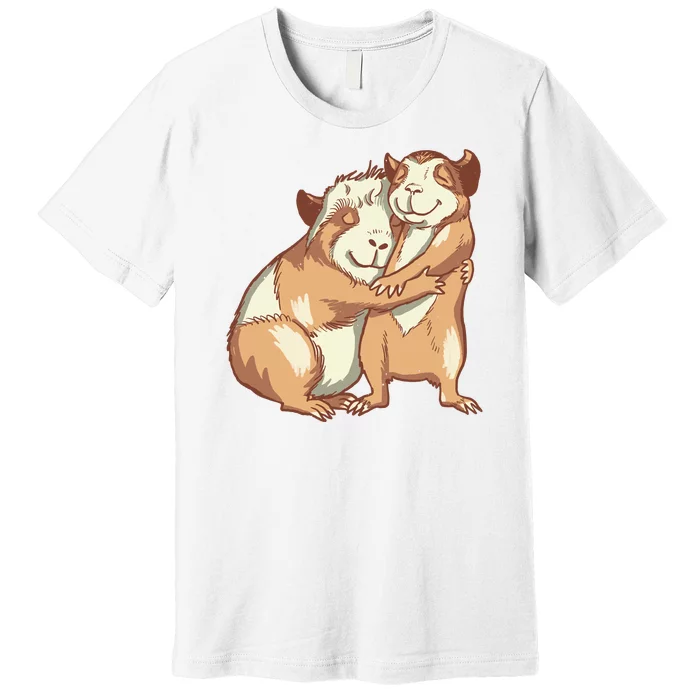 Happy Guinea Pigs Hugging Premium T-Shirt