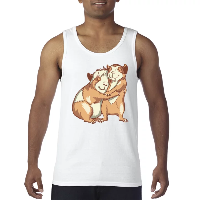 Happy Guinea Pigs Hugging Tank Top