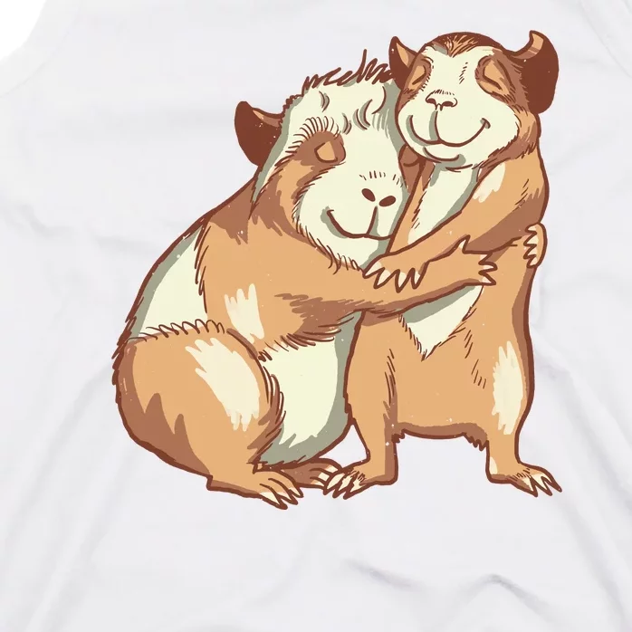 Happy Guinea Pigs Hugging Tank Top