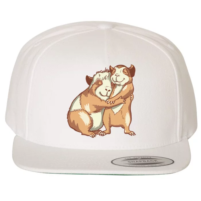 Happy Guinea Pigs Hugging Wool Snapback Cap