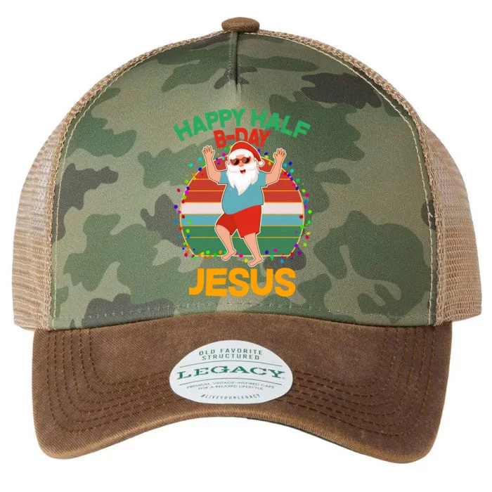 Happy Half B-Day Jesus Christmas In July Legacy Tie Dye Trucker Hat