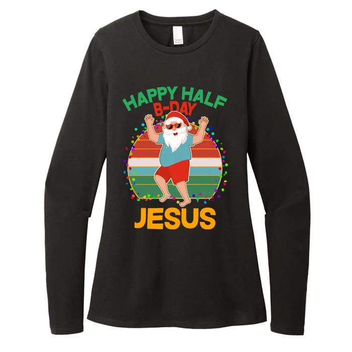 Happy Half B-Day Jesus Christmas In July Womens CVC Long Sleeve Shirt