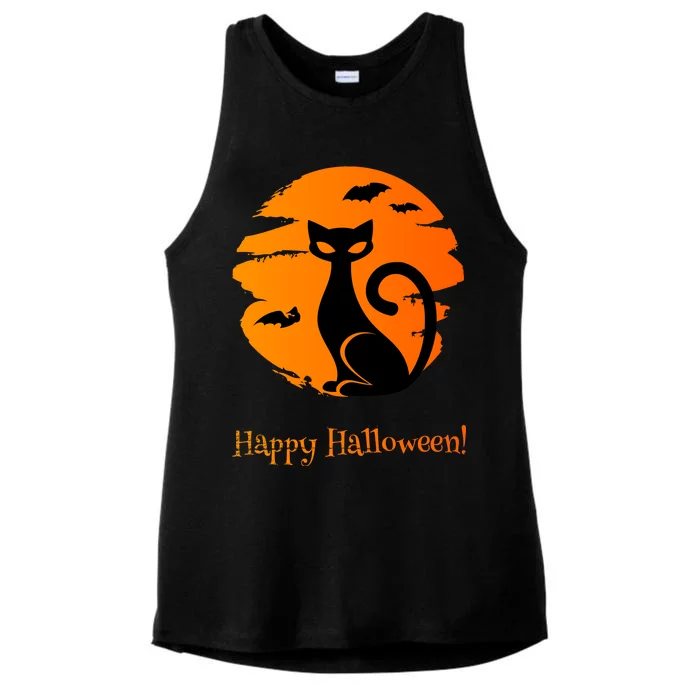 Happy Halloween Cat Ladies Tri-Blend Wicking Tank