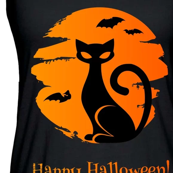 Happy Halloween Cat Ladies Essential Flowy Tank