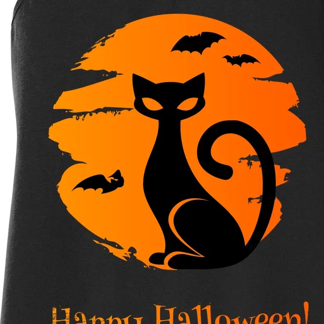 Happy Halloween Cat Women's Racerback Tank