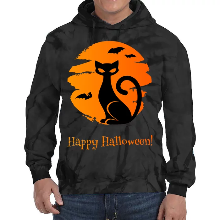 Happy Halloween Cat Tie Dye Hoodie