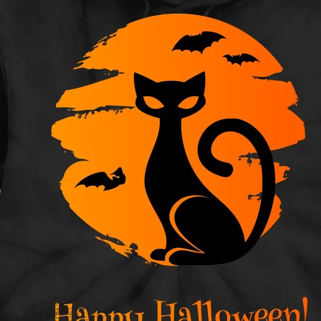 Happy Halloween Cat Tie Dye Hoodie