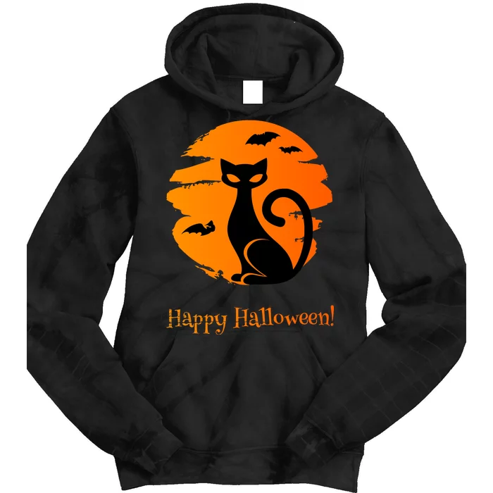 Happy Halloween Cat Tie Dye Hoodie