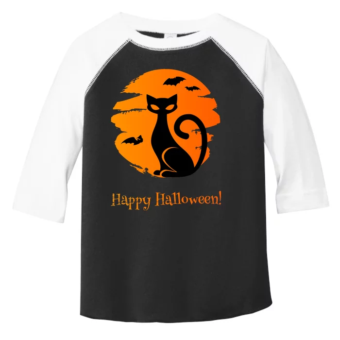 Happy Halloween Cat Toddler Fine Jersey T-Shirt