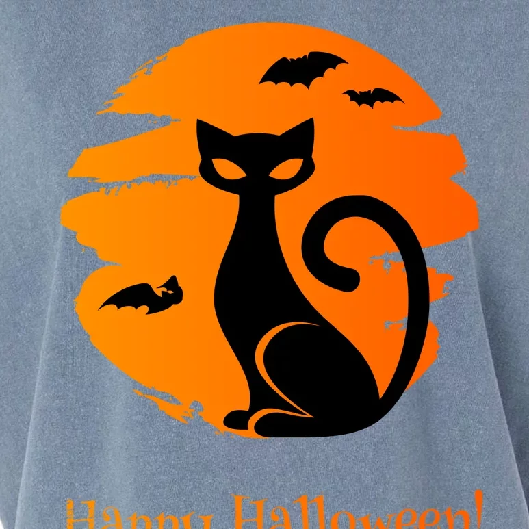 Happy Halloween Cat Garment-Dyed Women's Muscle Tee