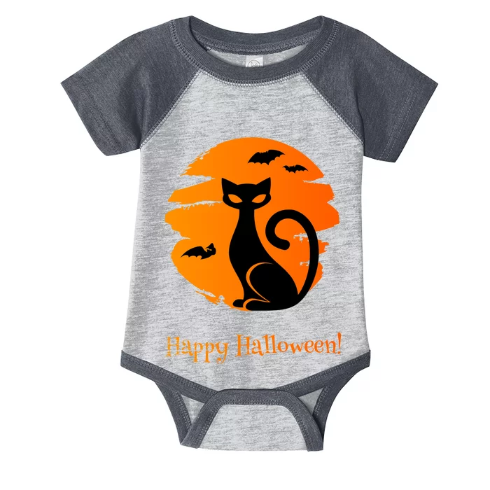 Happy Halloween Cat Infant Baby Jersey Bodysuit