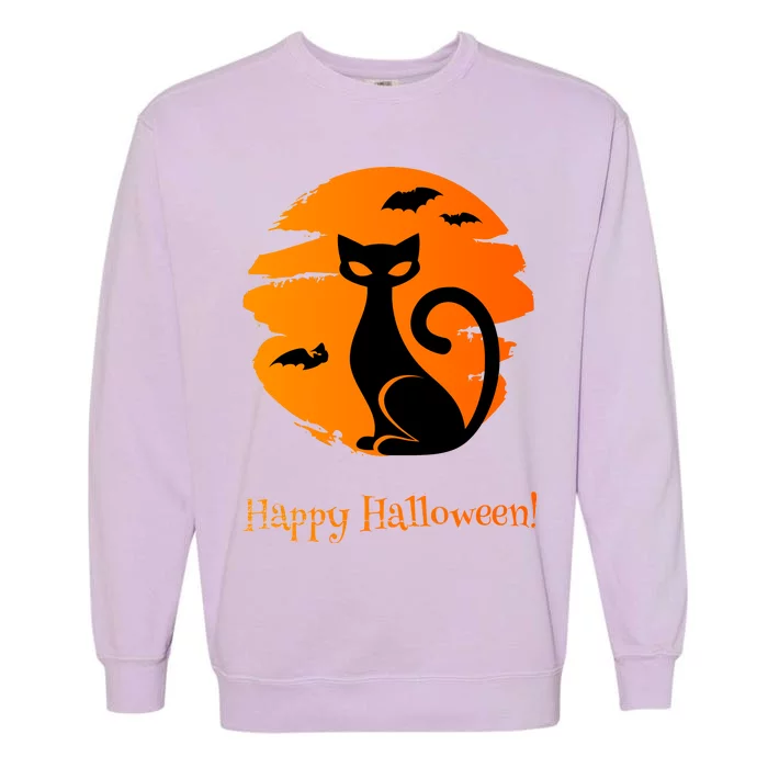 Happy Halloween Cat Garment-Dyed Sweatshirt