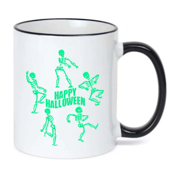 Happy Halloween Dancing Skeletons Black Color Changing Mug