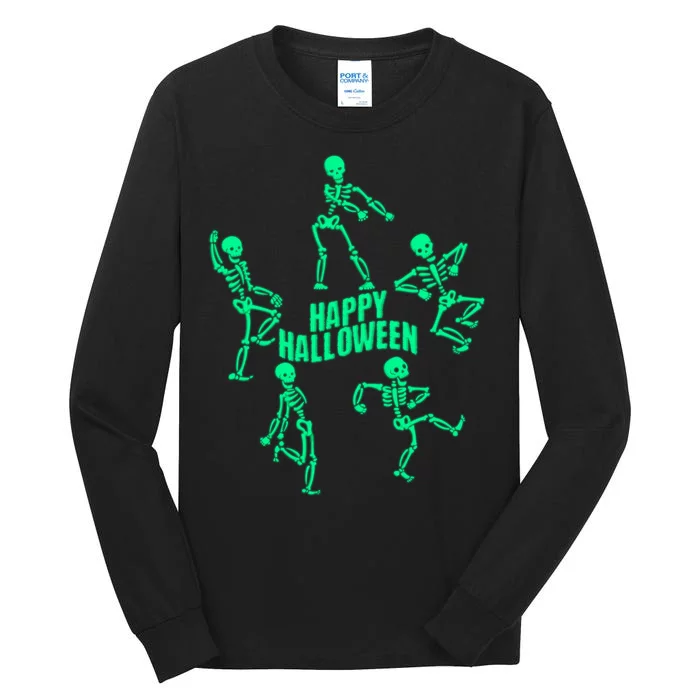 Happy Halloween Dancing Skeletons Tall Long Sleeve T-Shirt