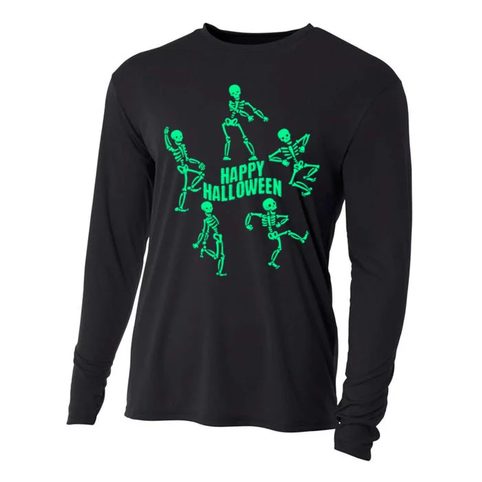 Happy Halloween Dancing Skeletons Cooling Performance Long Sleeve Crew