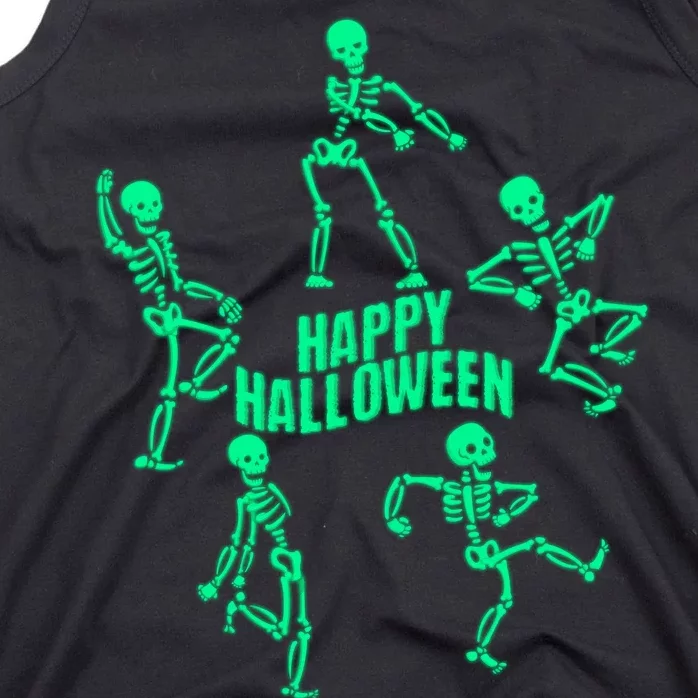 Happy Halloween Dancing Skeletons Tank Top