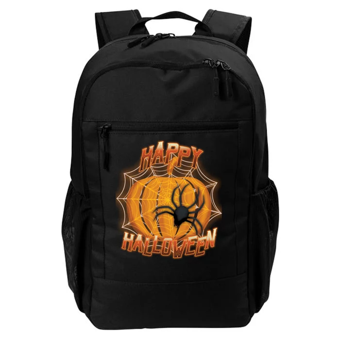 Happy Halloween Spiderweb Pumpkin Daily Commute Backpack