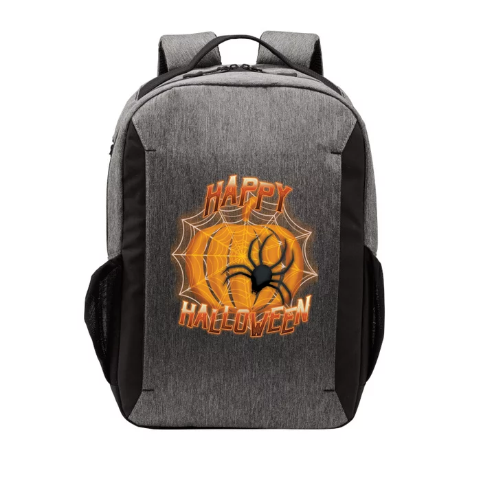 Happy Halloween Spiderweb Pumpkin Vector Backpack