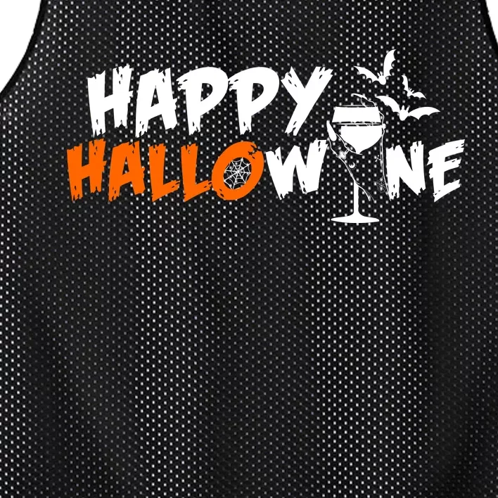 Happy Hallowine Funny Halloween Mesh Reversible Basketball Jersey Tank