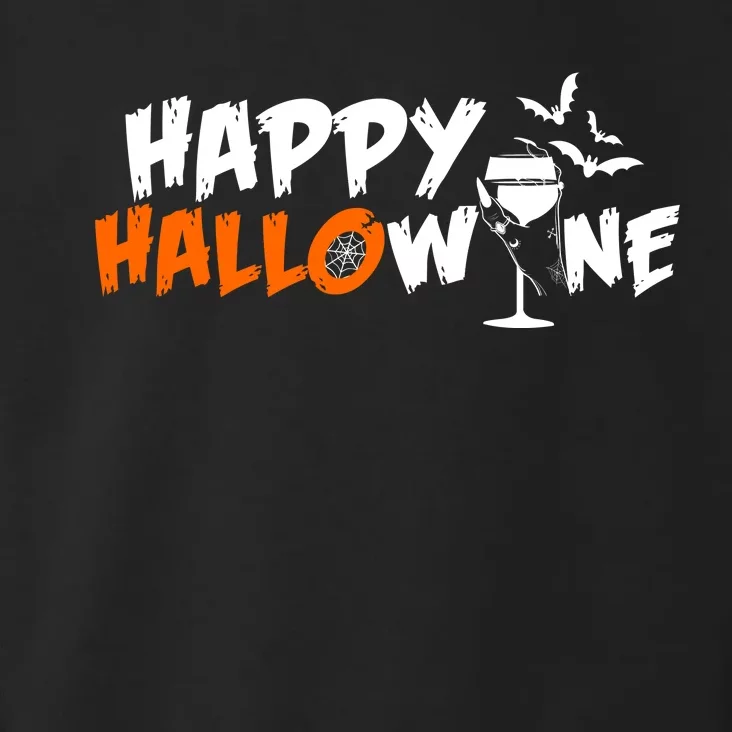 Happy Hallowine Funny Halloween Toddler Hoodie