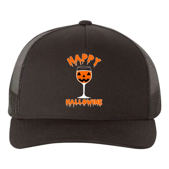 Happy Hallowine Funny Halloween Wine Yupoong Adult 5-Panel Trucker Hat