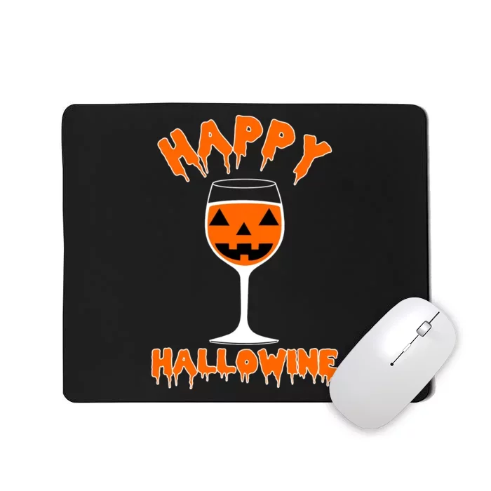 Happy Hallowine Funny Halloween Wine Mousepad