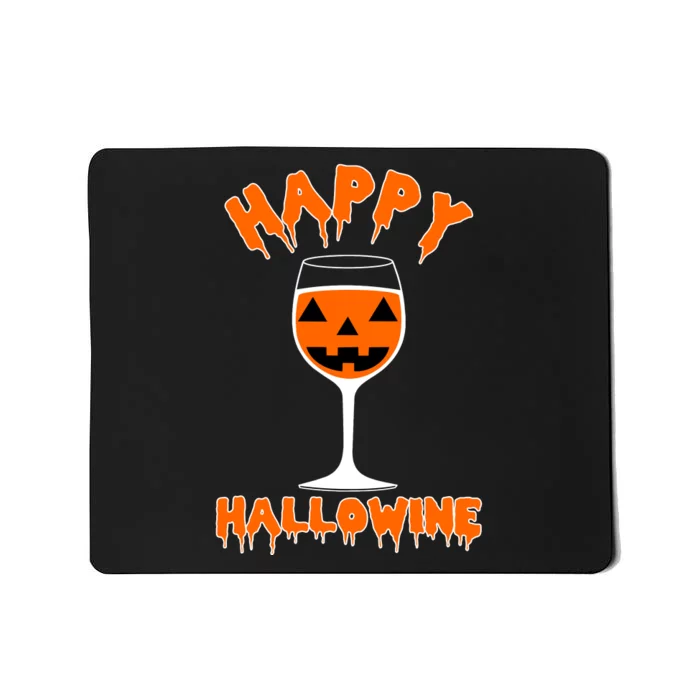 Happy Hallowine Funny Halloween Wine Mousepad