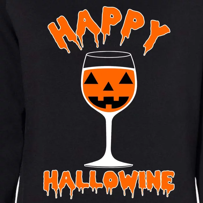 Happy Hallowine Funny Halloween Wine Womens California Wash Sweatshirt