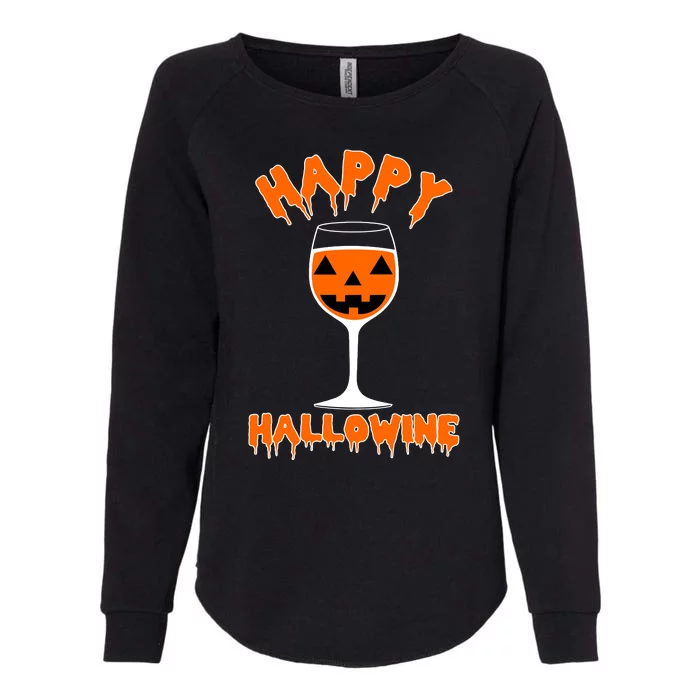 Happy Hallowine Funny Halloween Wine Womens California Wash Sweatshirt